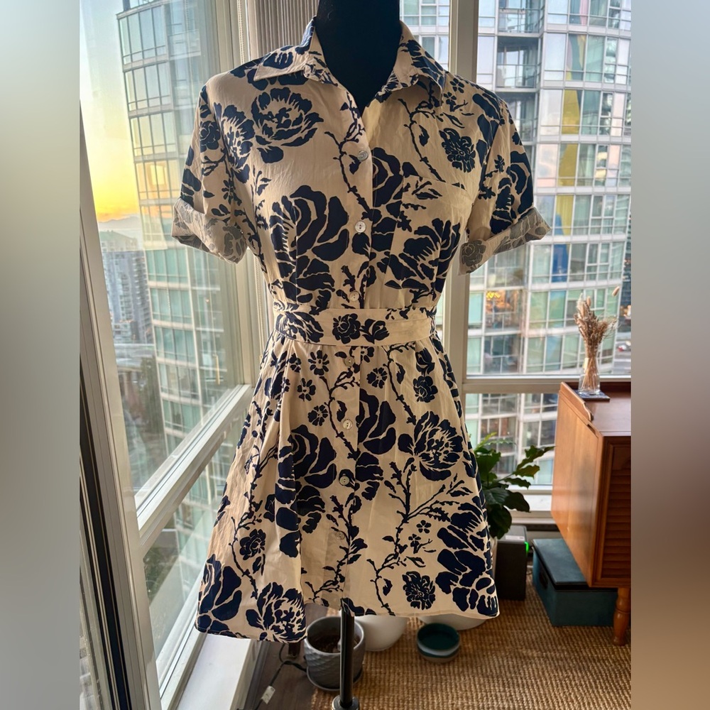 Zara Floral Shirt Dress – Size S